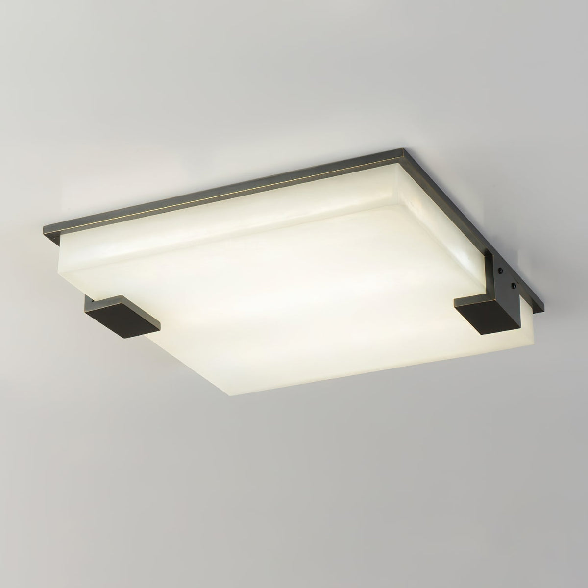 Muse Modern Minimalist Alabaster Flush Mount Ceiling Light
