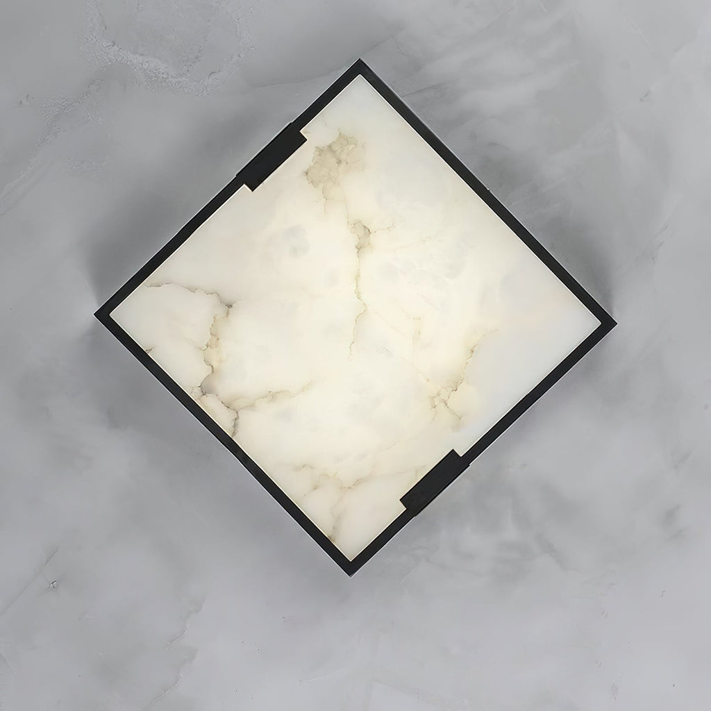 Muse Modern Minimalist Alabaster Flush Mount Ceiling Light