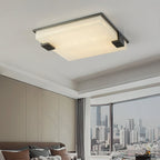 Muse Modern Minimalist Alabaster Flush Mount Ceiling Light