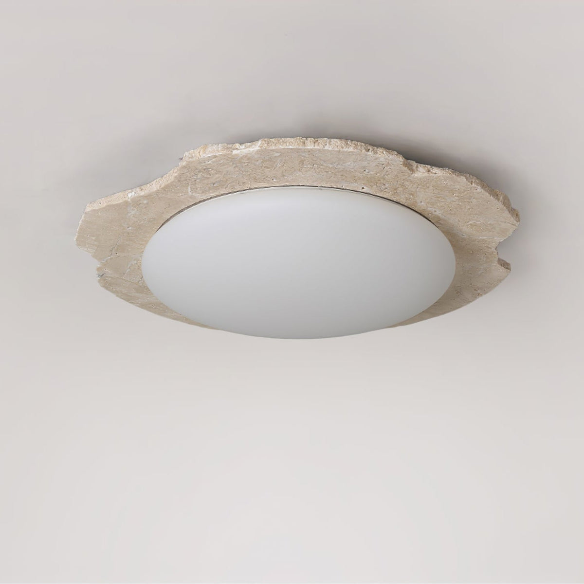 Crater Modern Travertine Ceiling Light