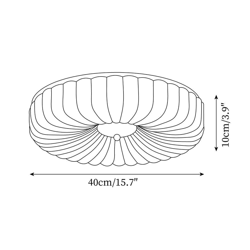Mivone Cream Glass Flush Mount Ceiling Light