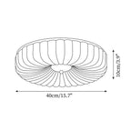 Mivone Cream Glass Flush Mount Ceiling Light
