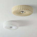 Mivone Cream Glass Flush Mount Ceiling Light