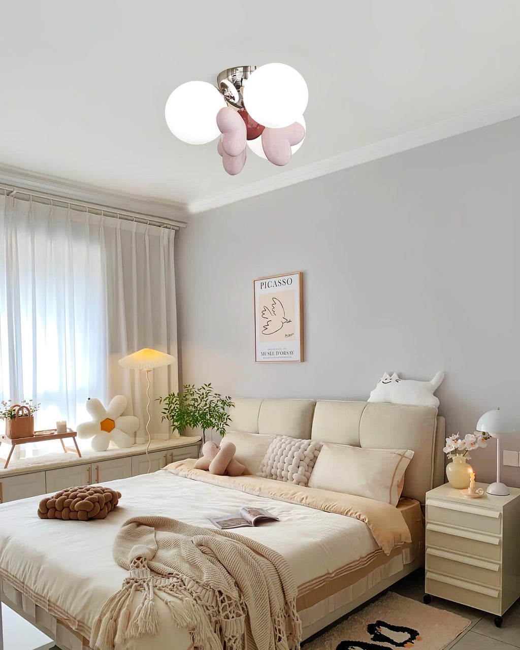 Nica Ceiling Light Cream Elegant Soft Glow
