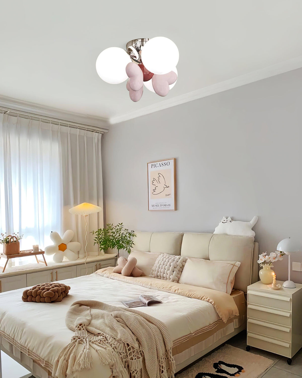 Nica Ceiling Light Cream Elegant Soft Glow