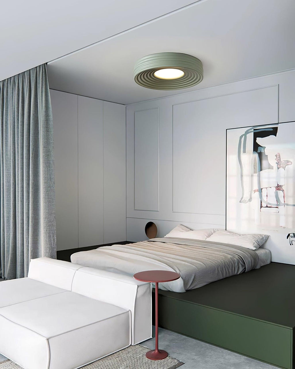 Ceiling Light Ribbed Acrylic Canopy Textured Fixture
