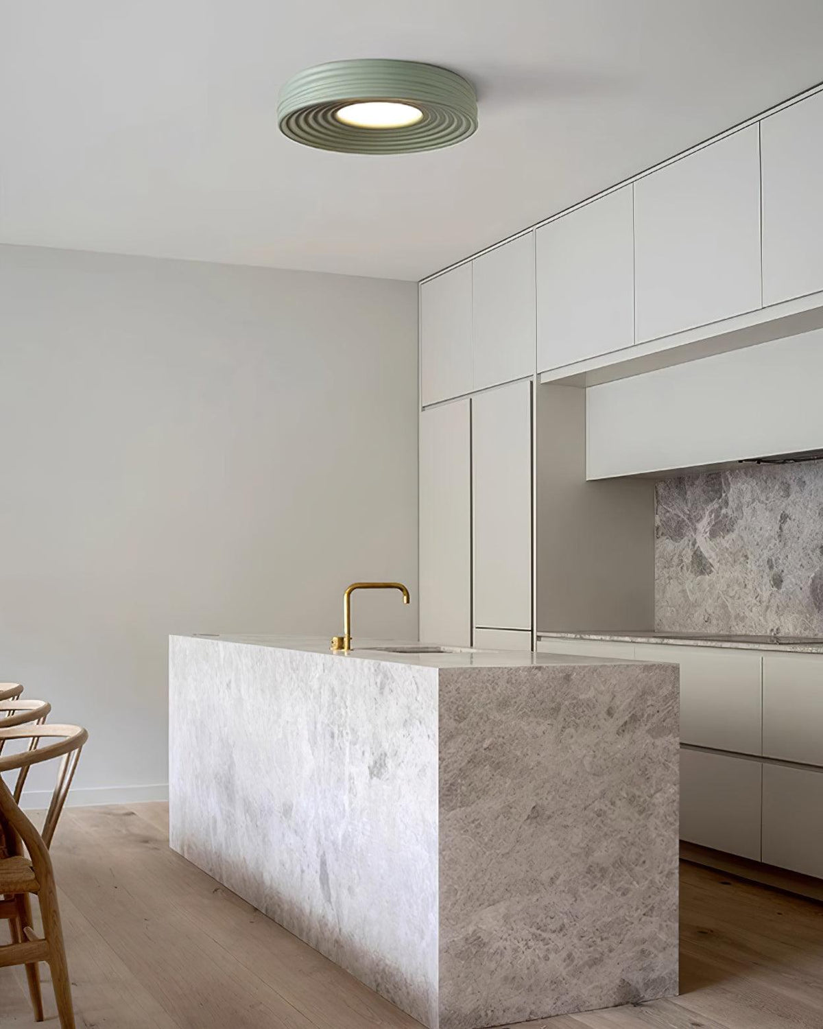 Ceiling Light Ribbed Acrylic Canopy Textured Fixture