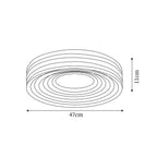 Ceiling Light Ribbed Acrylic Canopy Textured Fixture