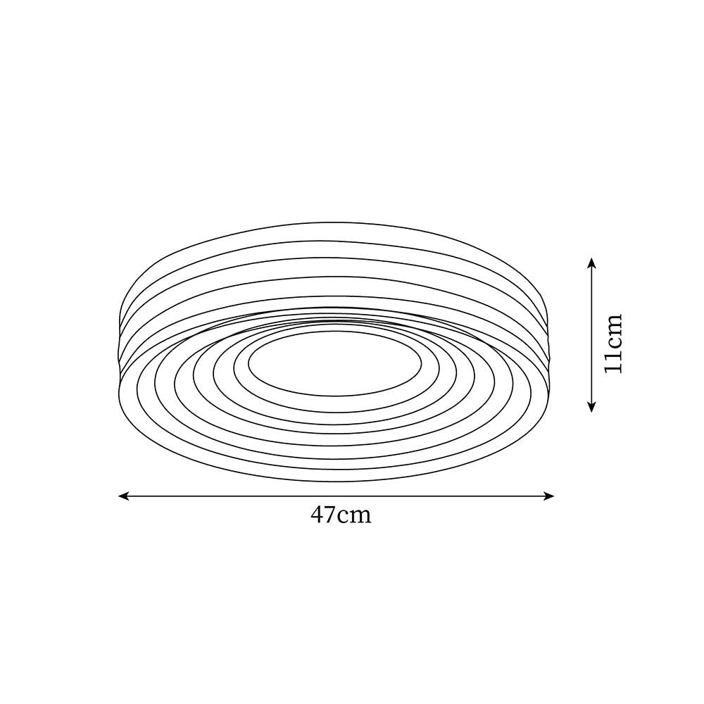Ceiling Light Ribbed Acrylic Canopy Textured Fixture