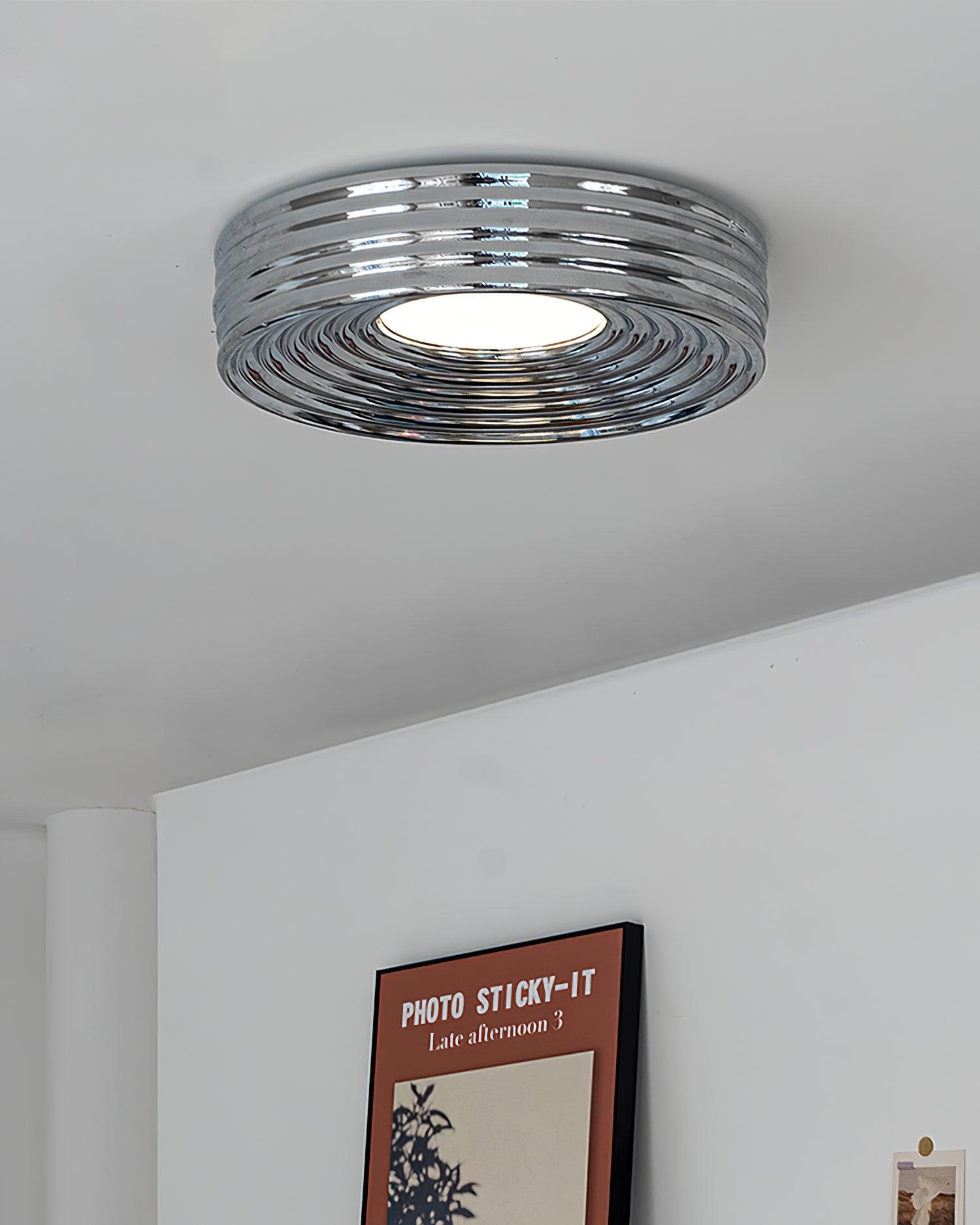 Ceiling Light Ribbed Acrylic Canopy Textured Fixture
