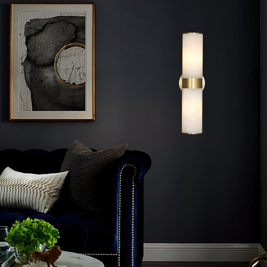 Sway Modern Minimalist Vanity Alabaster Sconce Wall Lamp
