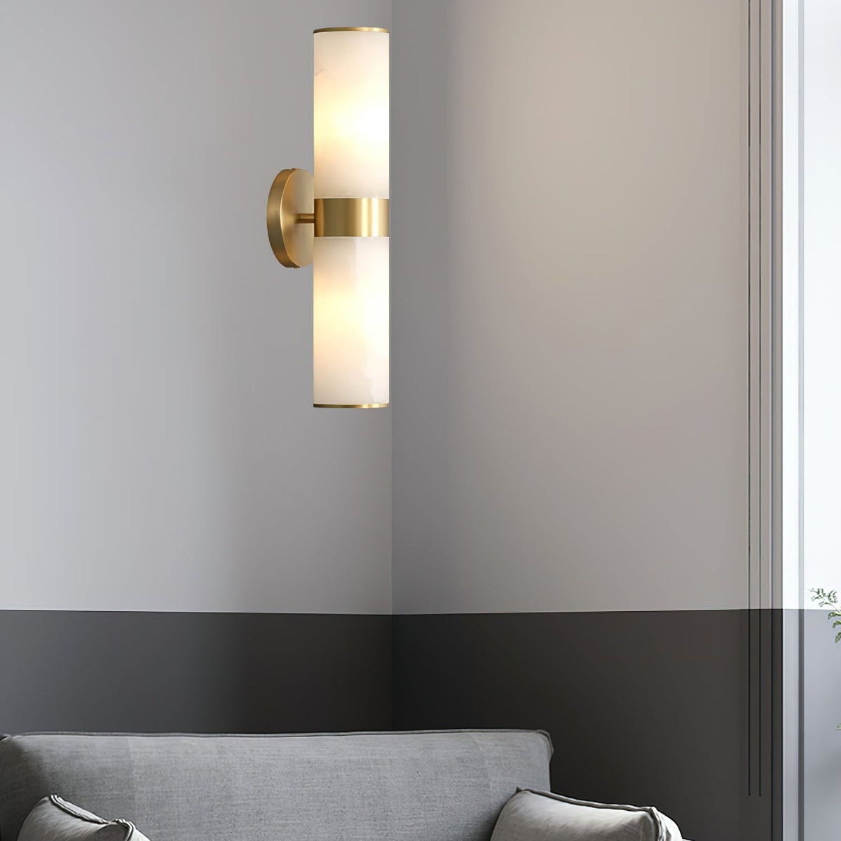 Sway Modern Minimalist Vanity Alabaster Sconce Wall Lamp