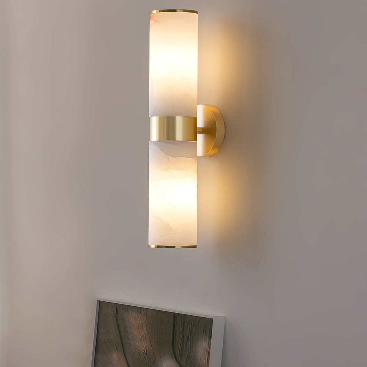 Sway Modern Minimalist Vanity Alabaster Sconce Wall Lamp