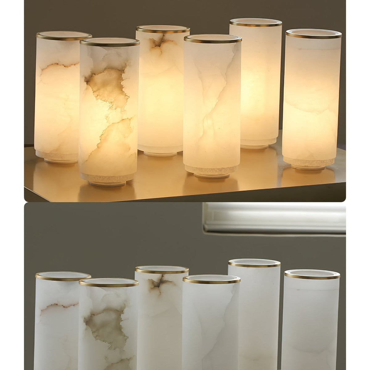 Sway Modern Minimalist Vanity Alabaster Sconce Wall Lamp