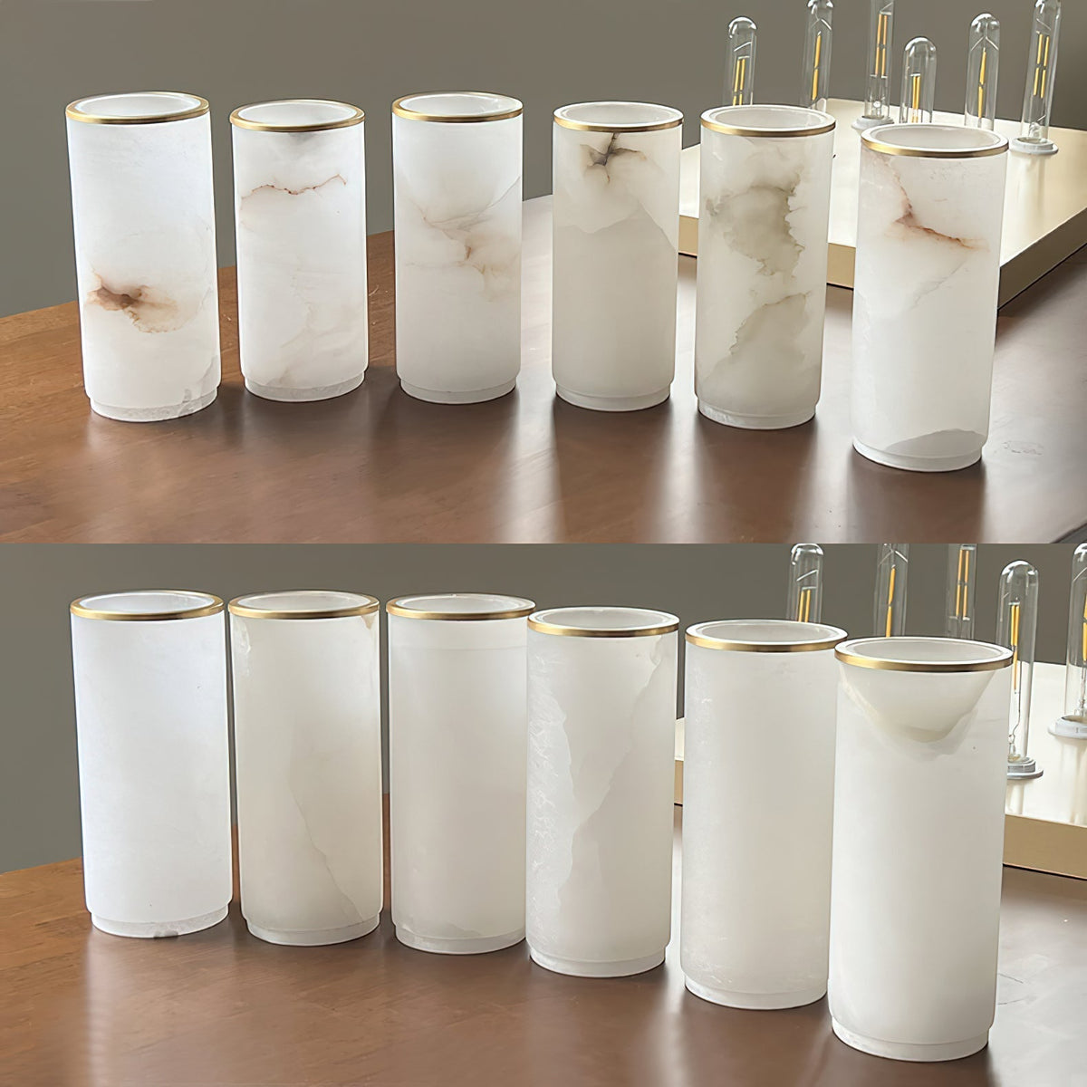 Sway Modern Minimalist Vanity Alabaster Sconce Wall Lamp