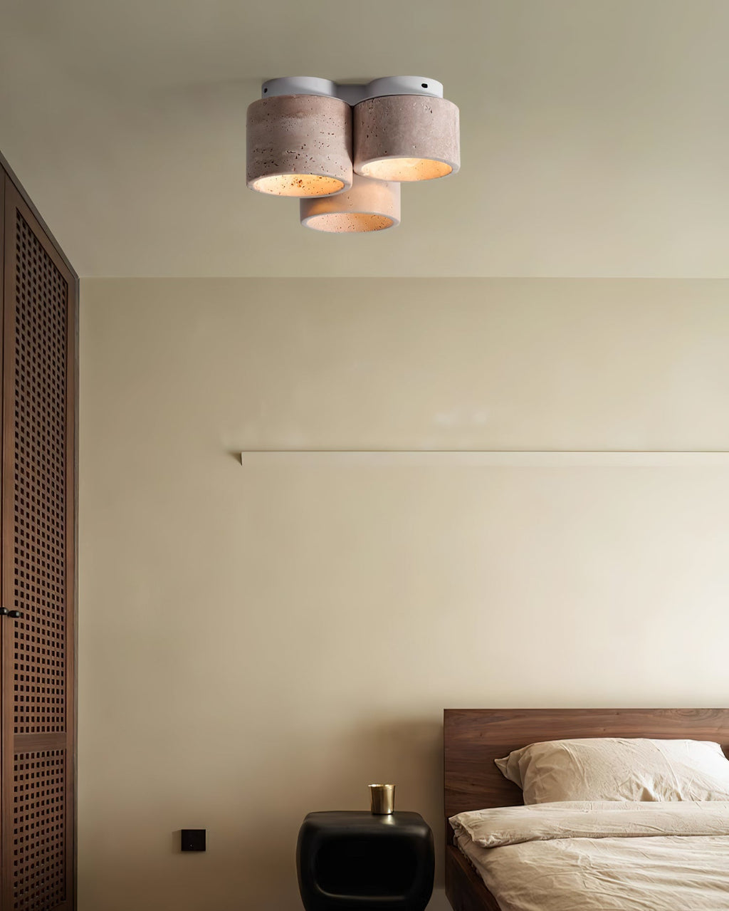 Ritta  Ceiling Light 3 head Travertine