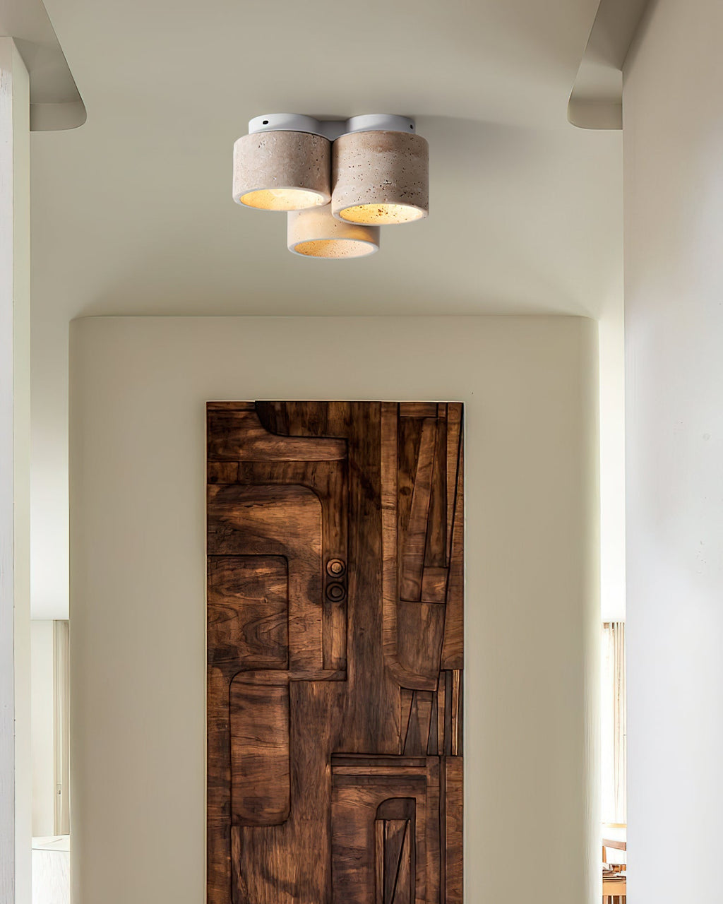 Ritta  Ceiling Light 3 head Travertine