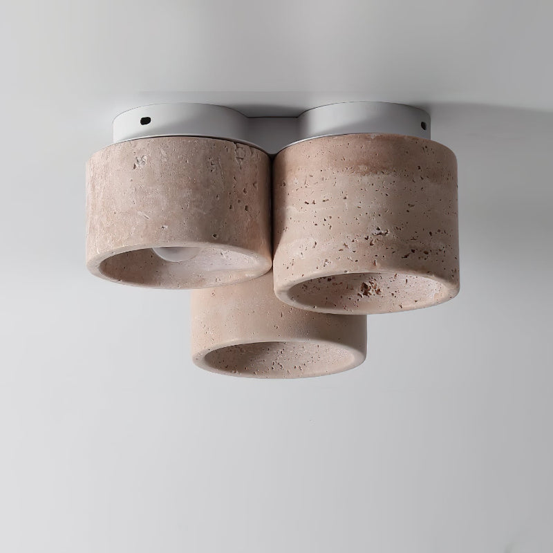 Ritta  Ceiling Light 3 head Travertine