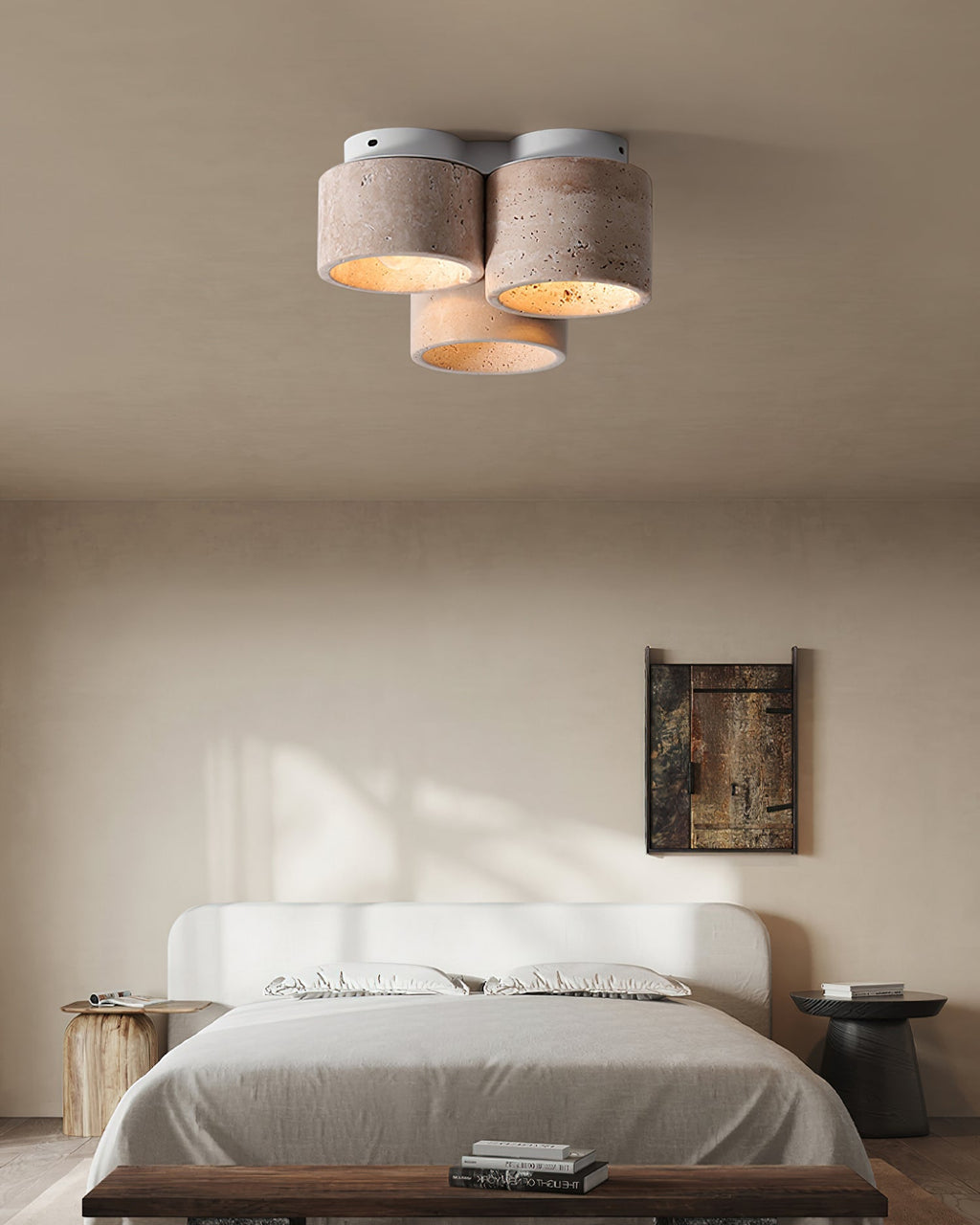 Ritta  Ceiling Light 3 head Travertine