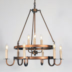 Woven Classic Wagon Wheel Plastic Chandelier