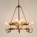 Woven Classic Wagon Wheel Plastic Chandelier