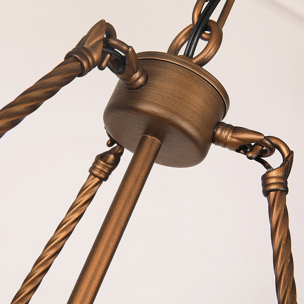 Woven Classic Wagon Wheel Plastic Chandelier