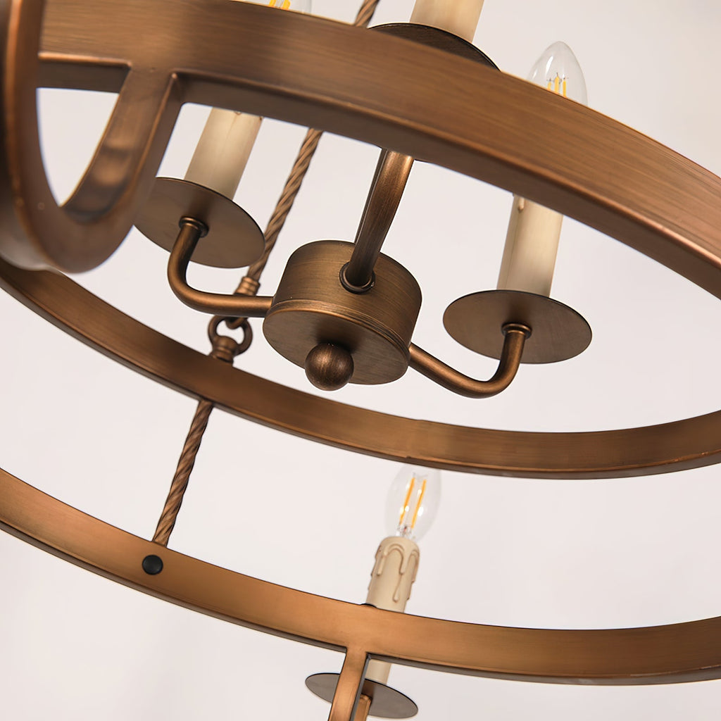 Woven Classic Wagon Wheel Plastic Chandelier