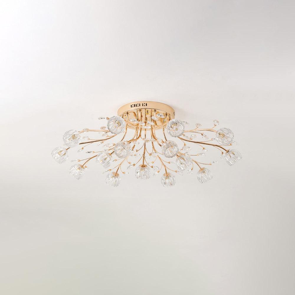 Aballs Postmodern Luxury Flower Crystal Ceiling Light
