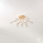 Aballs Postmodern Luxury Flower Crystal Ceiling Light