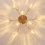 Aballs Postmodern Luxury Flower Crystal Ceiling Light