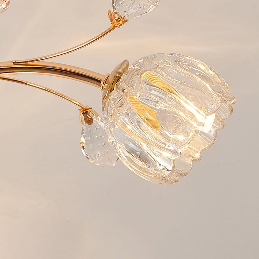 Aballs Postmodern Luxury Flower Crystal Ceiling Light