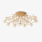 Aballs Postmodern Luxury Flower Crystal Ceiling Light
