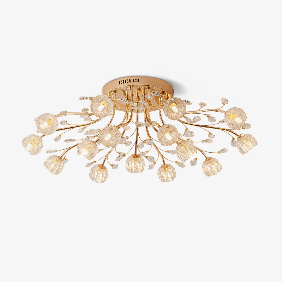 Aballs Postmodern Luxury Flower Crystal Ceiling Light