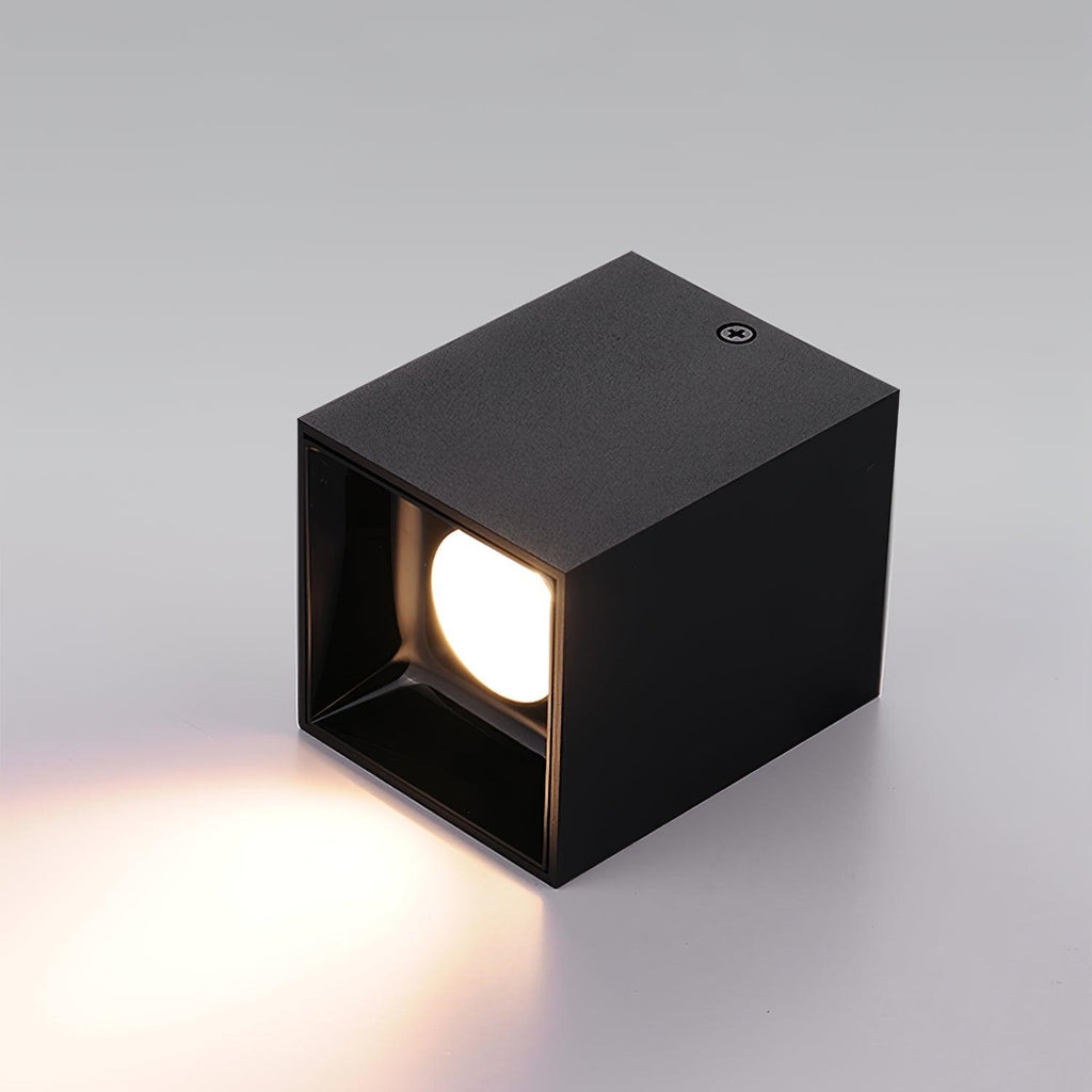 Lustra Ceiling Light Cube Square Black Spotlight