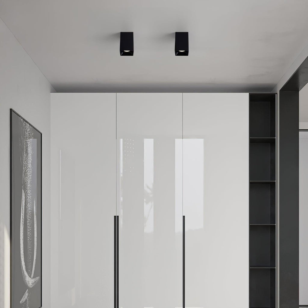 Lustra Ceiling Light Cube Square Black Spotlight