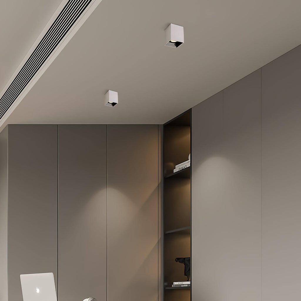 Lustra Ceiling Light Cube Square Black Spotlight