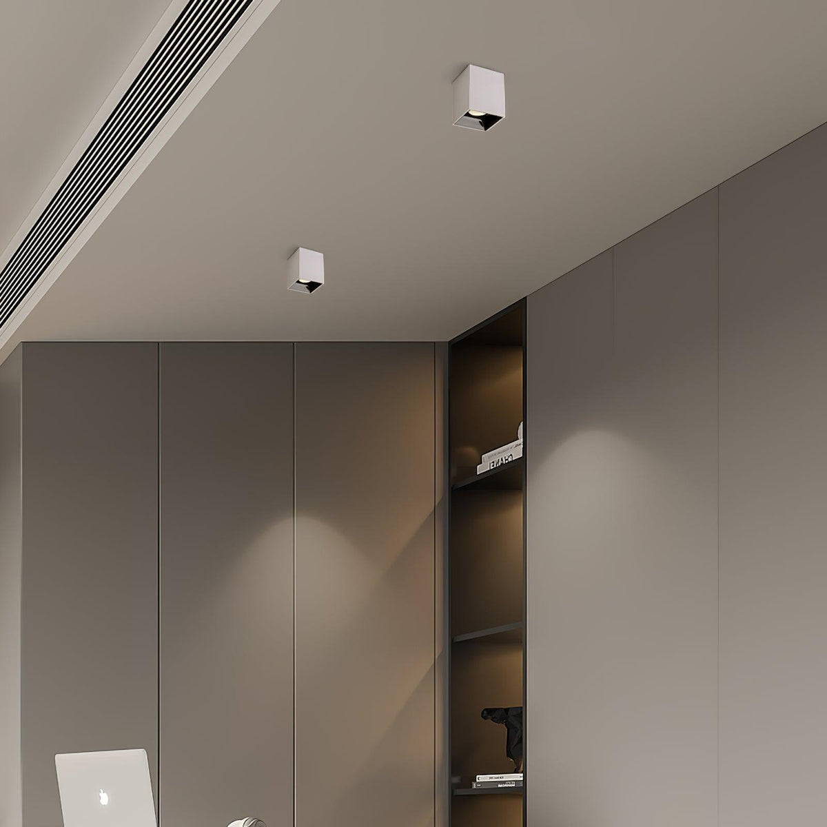 Lustra Ceiling Light Cube Square Black Spotlight