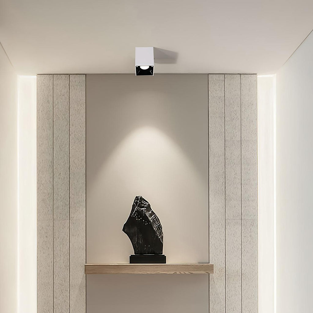 Lustra Ceiling Light Cube Square Black Spotlight