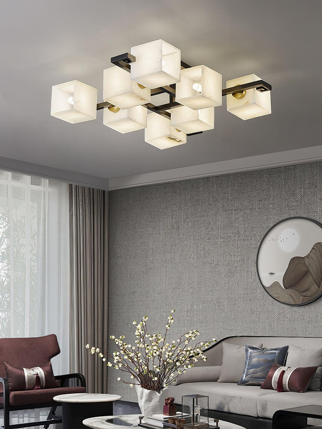 Kaelen Alabaster Ceiling Light
