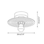 Curios Ceiling Light Ripple Glass Chrome Modern