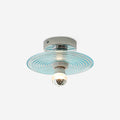 Curios Ceiling Light Ripple Glass Chrome Modern