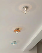 Curios Ceiling Light Ripple Glass Chrome Modern