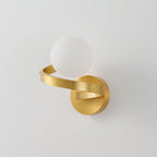 Curved Wall Lamp Brass Spiral