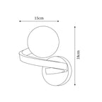 Curved Wall Lamp Brass Spiral