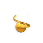 Abner Curved Modern Minimalist Brass Glass Wall Lamp