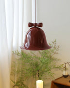 Cute Bells Pendant Lamp Glass Bow Dainty