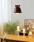 Cute Bells Pendant Lamp Glass Bow Dainty