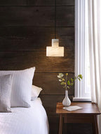 Alabaster  Pendant Lgiht Dual Cylindrical