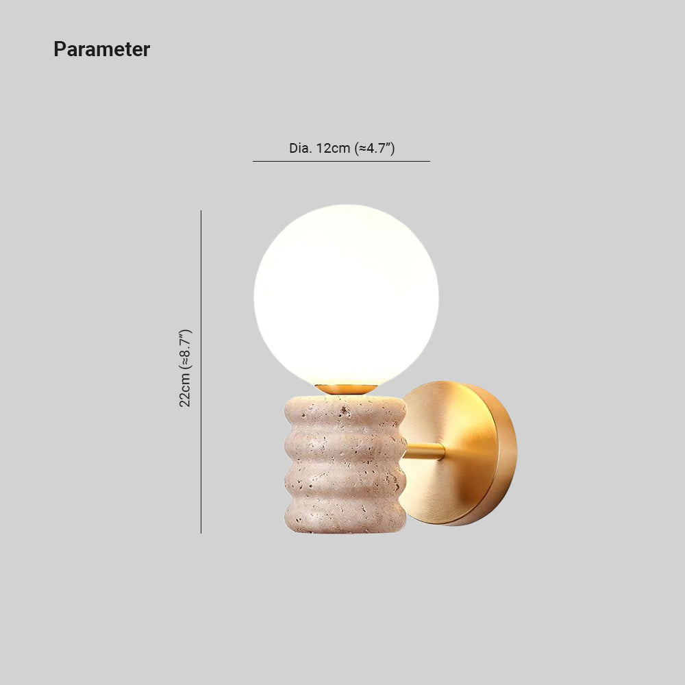 Calenne  Wall Lamp Travertine