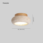 Ritta Mini Donut   Travertine Ceiling Light